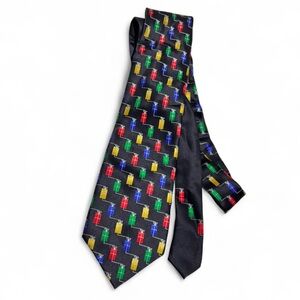 Holidays Silk Tie Black Presents Gifts Christmas‎ Party Festive Birthday Theme